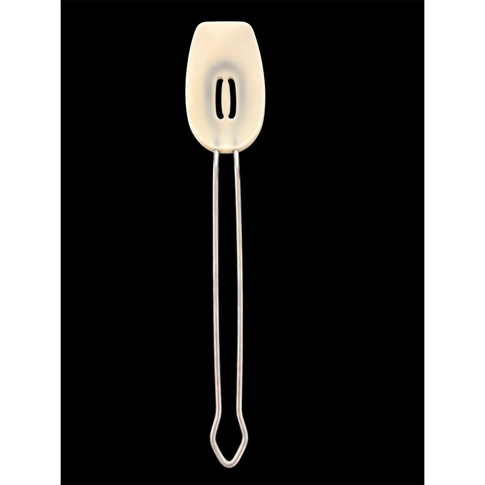 Vintage Kuchenprofi Slotted Spoon Utensil 18/10 Stainless Steel Rubber